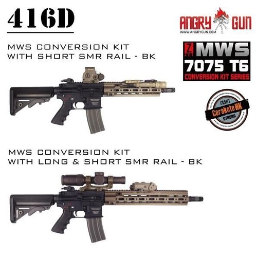 AngryGun Kit Conversión 416D Rail 10,5" para Tokyo Marui MWS - Black