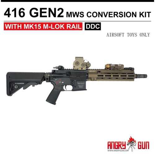 AngryGun 416 Gen 2 MWS Conversion Kit With MK15 M-Lok DDC Rail