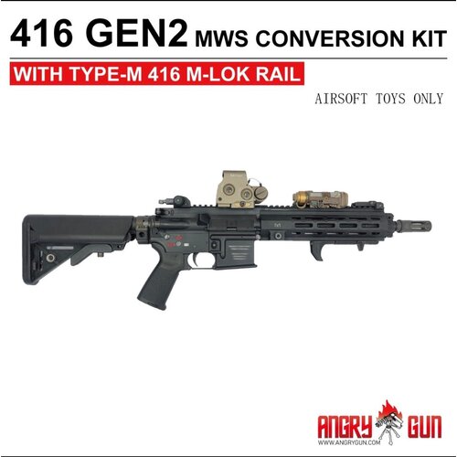 AngryGun 416 Gen 2 MWS Conversion Kit With Type M M-Lok Rail