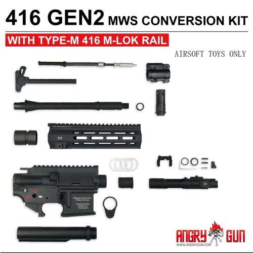 AngryGun 416 Gen 2 MWS Conversion Kit With Type M M-Lok Rail