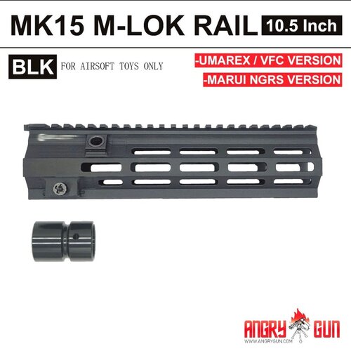 AngryGun Rail Super Modular HK416 M-Lok -10.5" (MARUI NGRS) - Negro