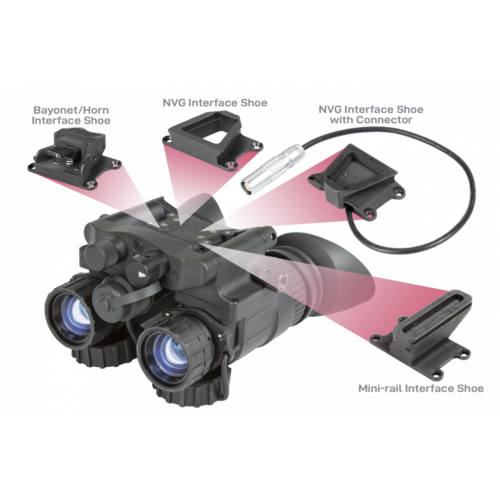 AGM NVG-40 NW1 – Binocular/Gafas de Visión Nocturna Doble tubo con Gen 2+ "Nivel 1", P45- Fósforo Blanco IIT.