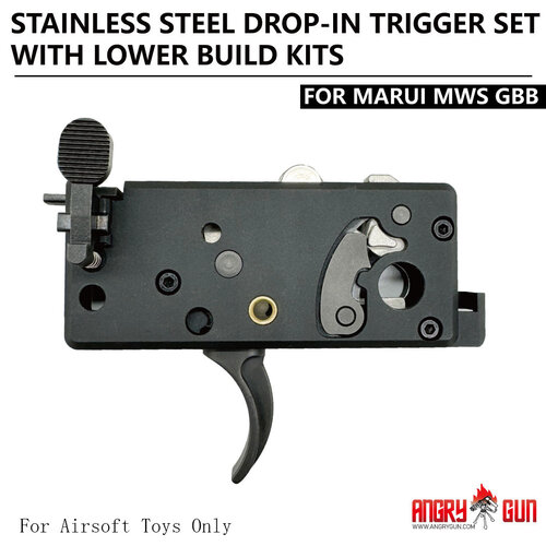 AngryGun MWS Stainless Steel Drop-In Trigger Set with Lower Build Kits - Milspec Standard Version