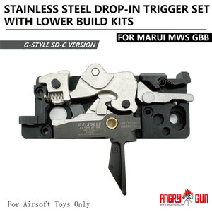 AngryGun MWS Stainless Steel Drop-In Trigger Set with Lower Build Kits - G-Style SD-C Version