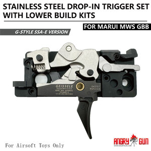 AngryGun MWS Stainless Steel Drop-In Trigger Set with Lower Build Kits - G-Style SSA-E Version