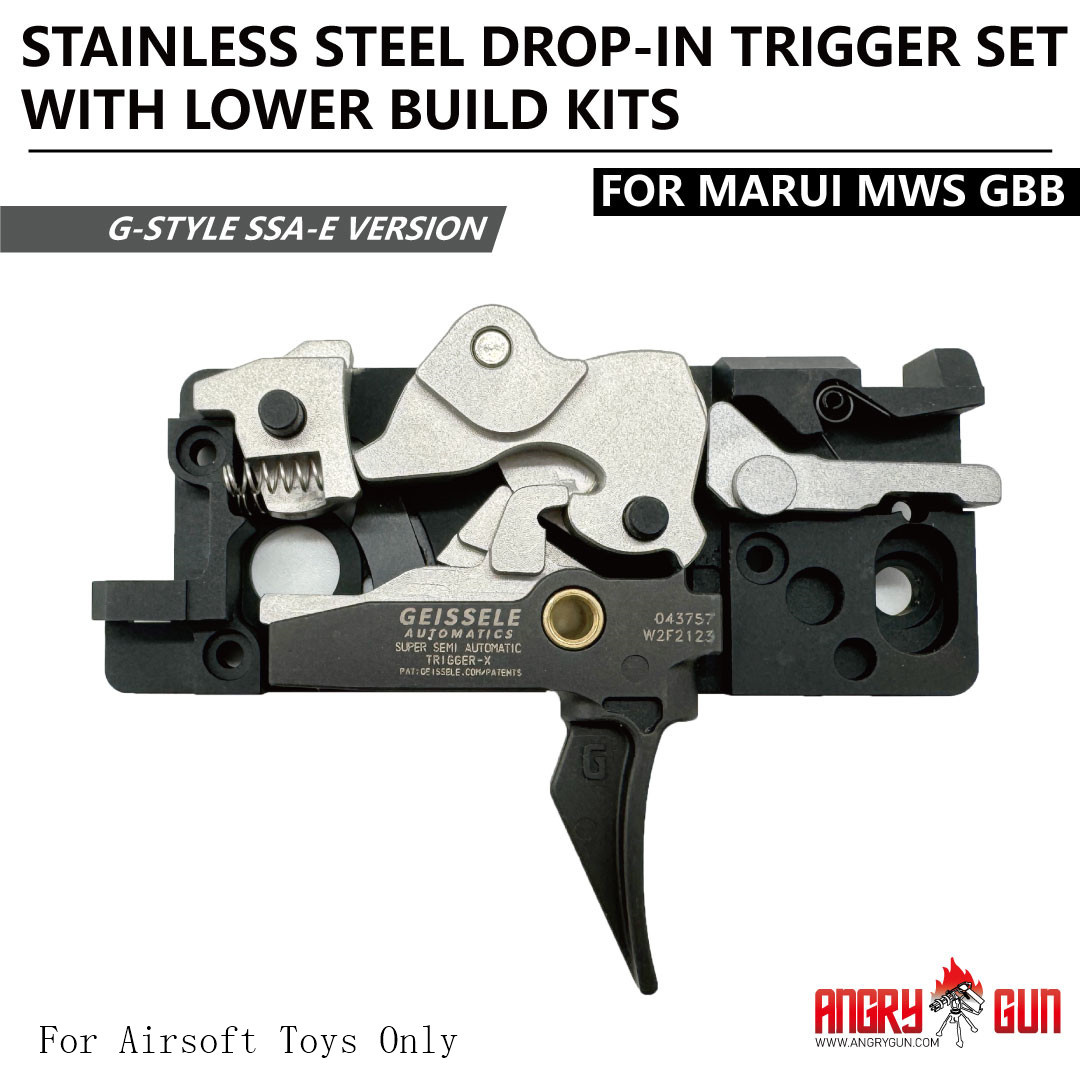 Steel drop. Set Trigger. Angry Gun 16020 Airborne Ambi Charging Hangle. Angry Gun.