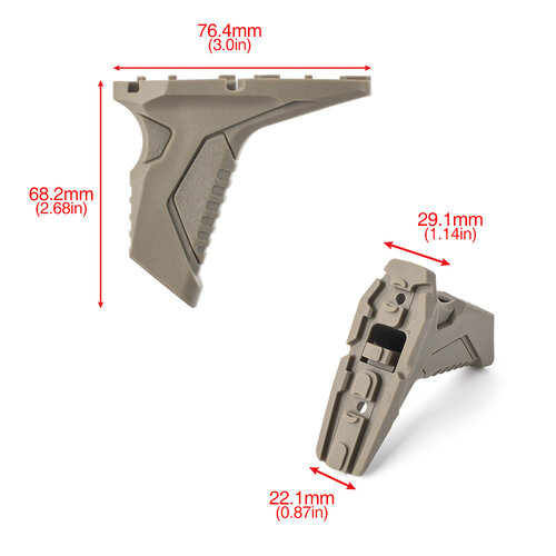 MP Mlok Link Angled Handstop - DE - Wire Management