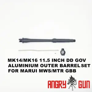 AngryGun MK14/MK16 (11.5") DD Gov Aluminium Outer Barrel Set for Marui MWS/MTR