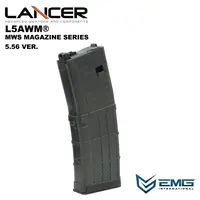EMG Lancer Systems Licensed L5AWM v2 Mws Magazine - 5.56 Transluced Smoke