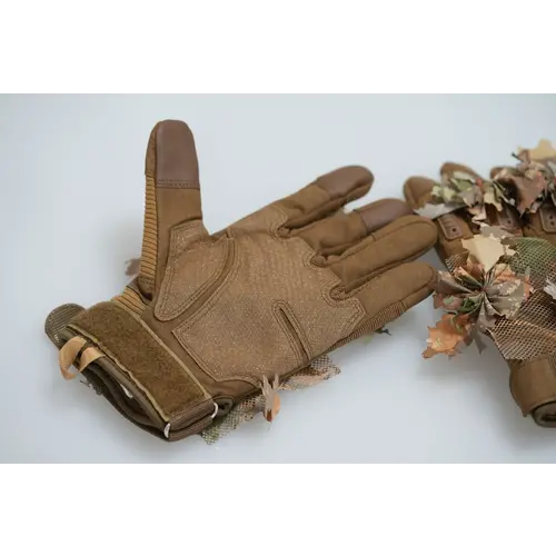 STALKER Crafted Ghillie Gloves Brown Oak - L
