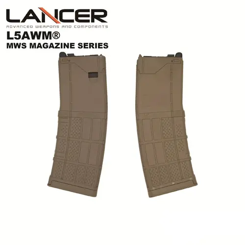 AngryGun EMG Lancer Systems Licensed L5AWM v2 Mws Magazine - FDE