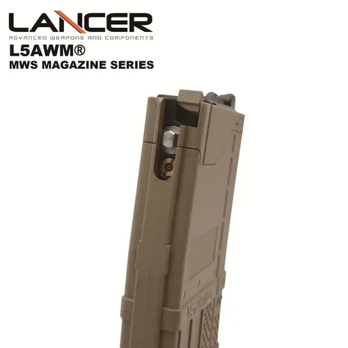 AngryGun EMG Lancer Systems Licensed L5AWM v2 Mws Magazine - FDE