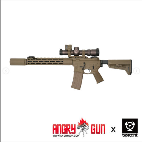 AngryGun Short dot Toxicant RZ HD3. 1-10 x 24 FPP con Montura Estilo AUS Angrygun de 34mm 1.54"+ Montura ACRO P1/P2 (Edicion Limitada) - FDE
