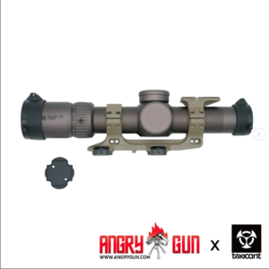 AngryGun Short dot Toxicant RZ HD3. 1-10 x 24 FPP con Montura Estilo AUS Angrygun de 34mm 1.54"+ Montura ACRO P1/P2 (Edicion Limitada) - FDE