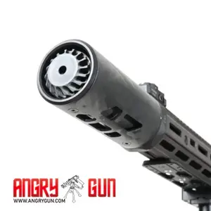 AngryGun U-RAC Style Suppressor Shield - Black Carbon 6.5 Inch