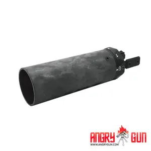 AngryGun M-RAC Style Suppressor Shield (Type A)- Black Carbon 6.5 Inch - MK16, MK14, AFPG MCX Virtus GBB
