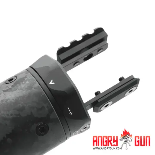 AngryGun Cubierta para Supresor M-RAC Style (Tipo B) - Fibra de Carbono Negra 6,5 pulgadas -  AFPG MCX LT)