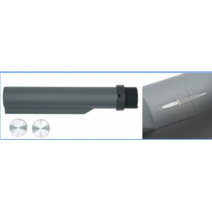 AngryGun Mil-Spec CNC 6 Position buffer tube - GBB Version - Cerakote Grey With Royal Marines Commando Dagger Logo For VFC, WE & GHK GBB AngryGun Mil-Spec CNC 6 Position buffer tube - GBB Version - Cerakote Grey With Royal Marines Commando Dagger Logo For VFC, WE & GHK GBB