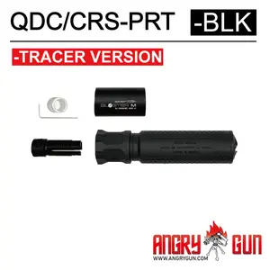 AngryGun Silenciador Trazador Licenciado KAC QDC/CRS-PRT - Negro