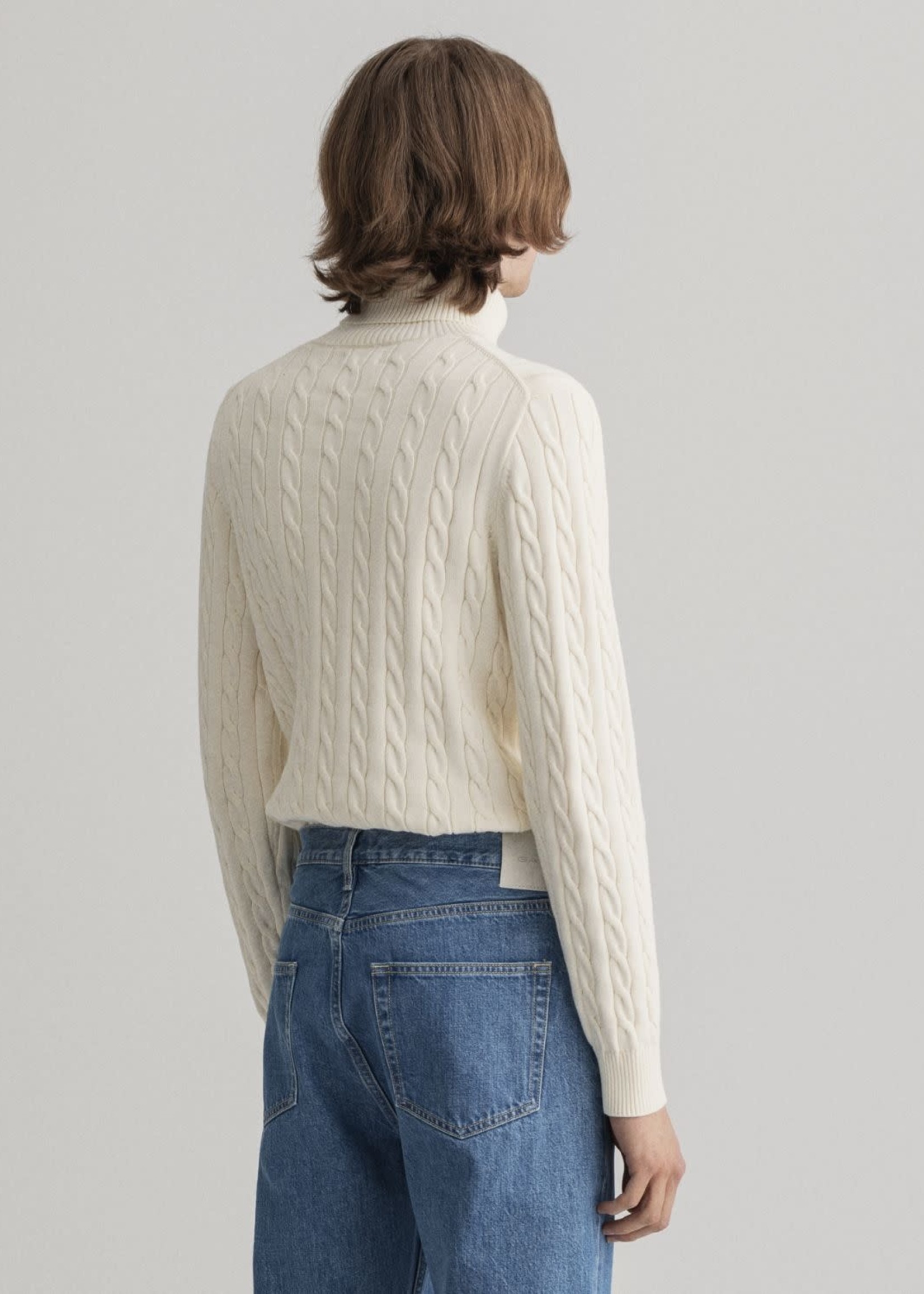 Cotton Cable Turtleneck - GANT - Kevin 