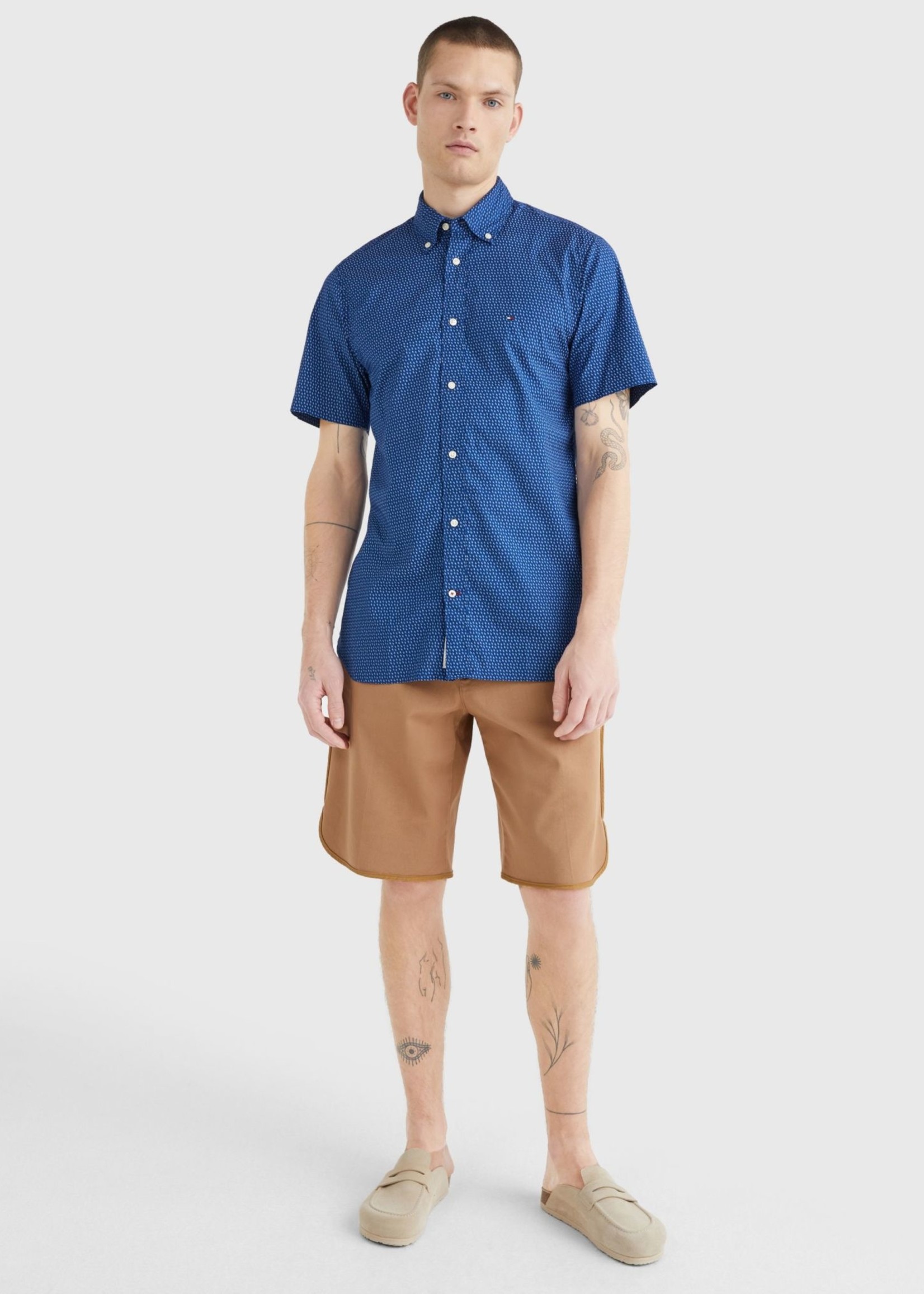 Tommy Hilfiger Dot Regular Fit Short Sleeve Shirt