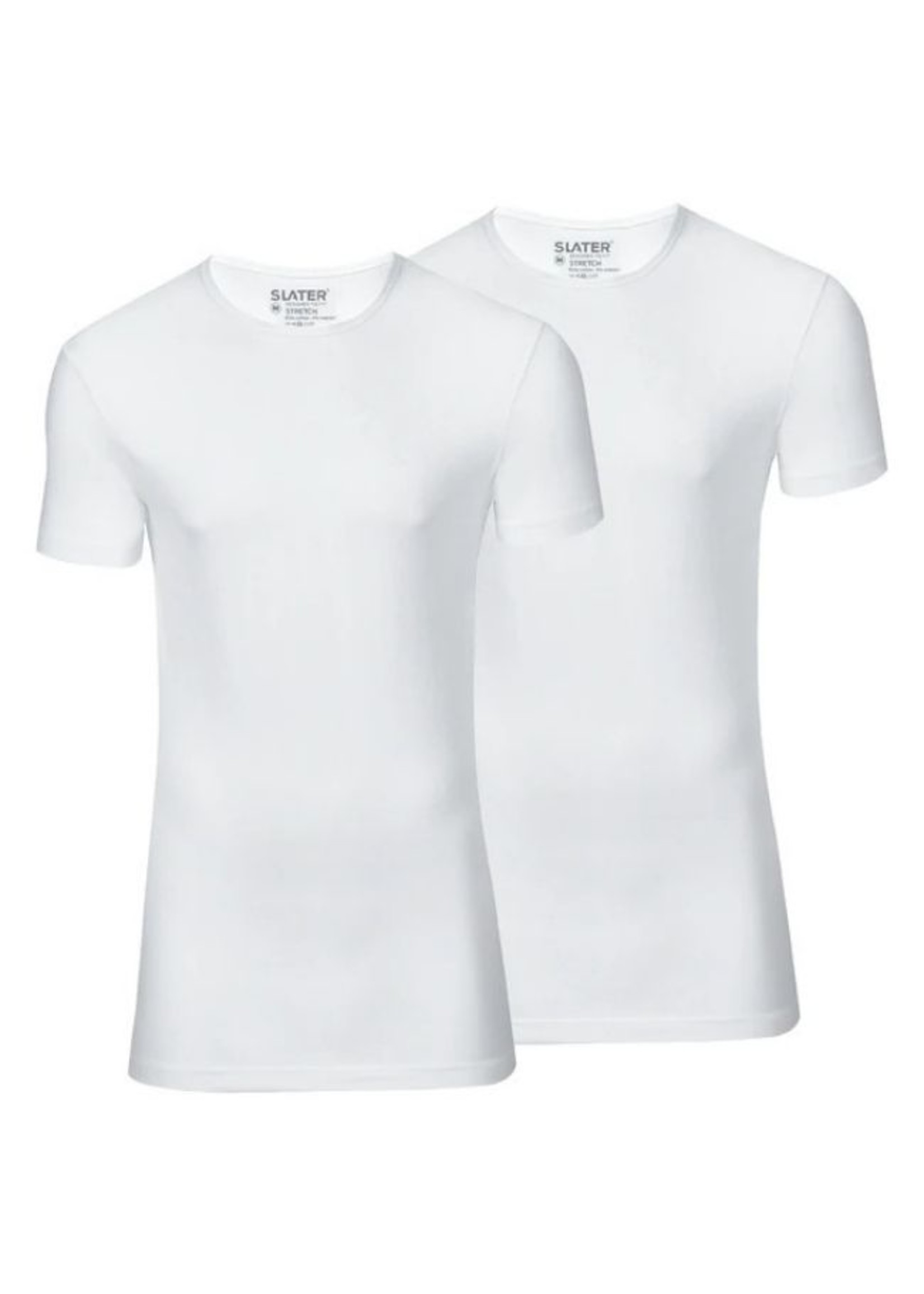 SLATER Stretch Ronde Hals T-shirt 2-Pack