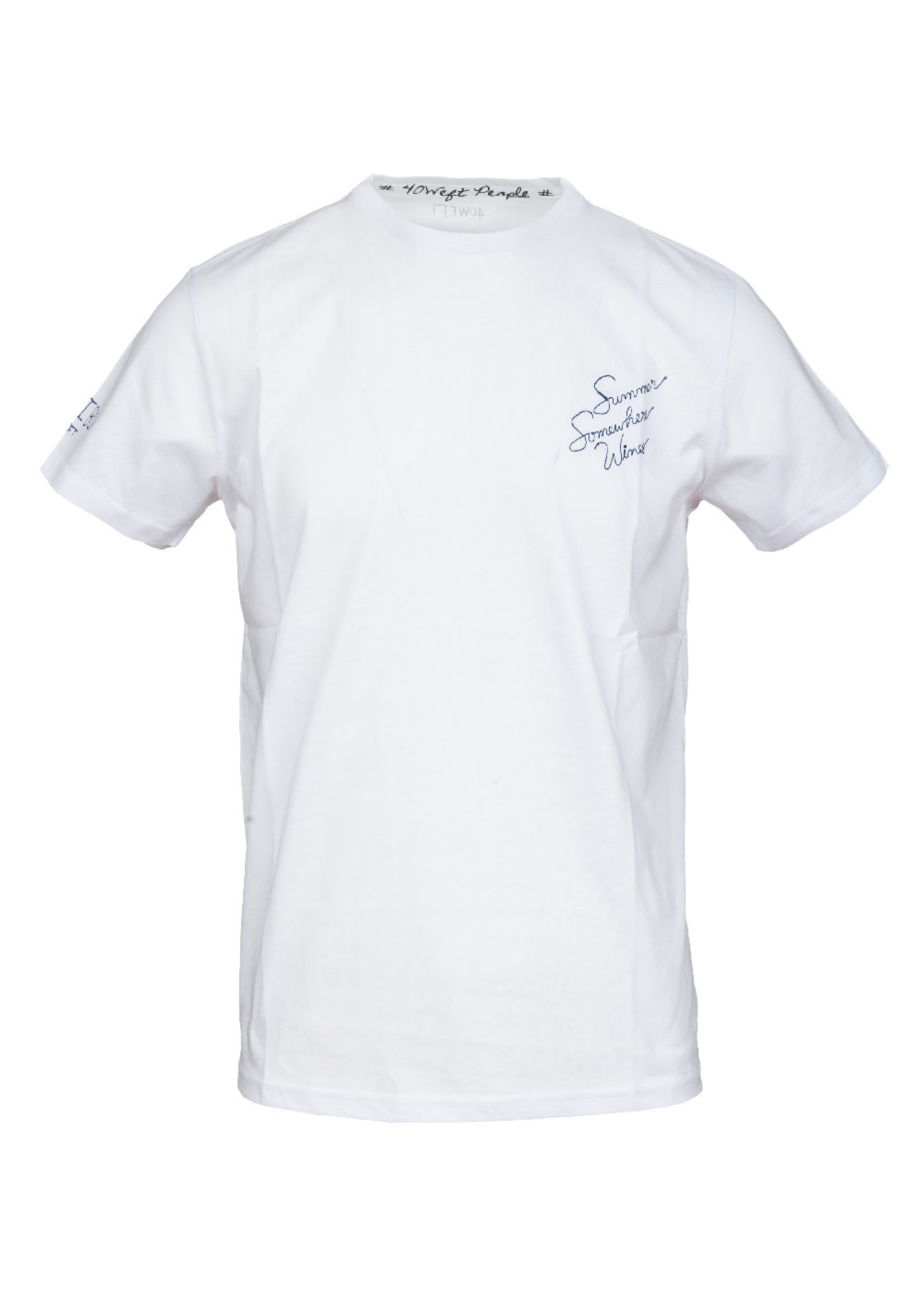 40WEFT T-shirt à col rond Malibu - Blanc