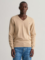 GANT Classic sweater van katoen met V-hals