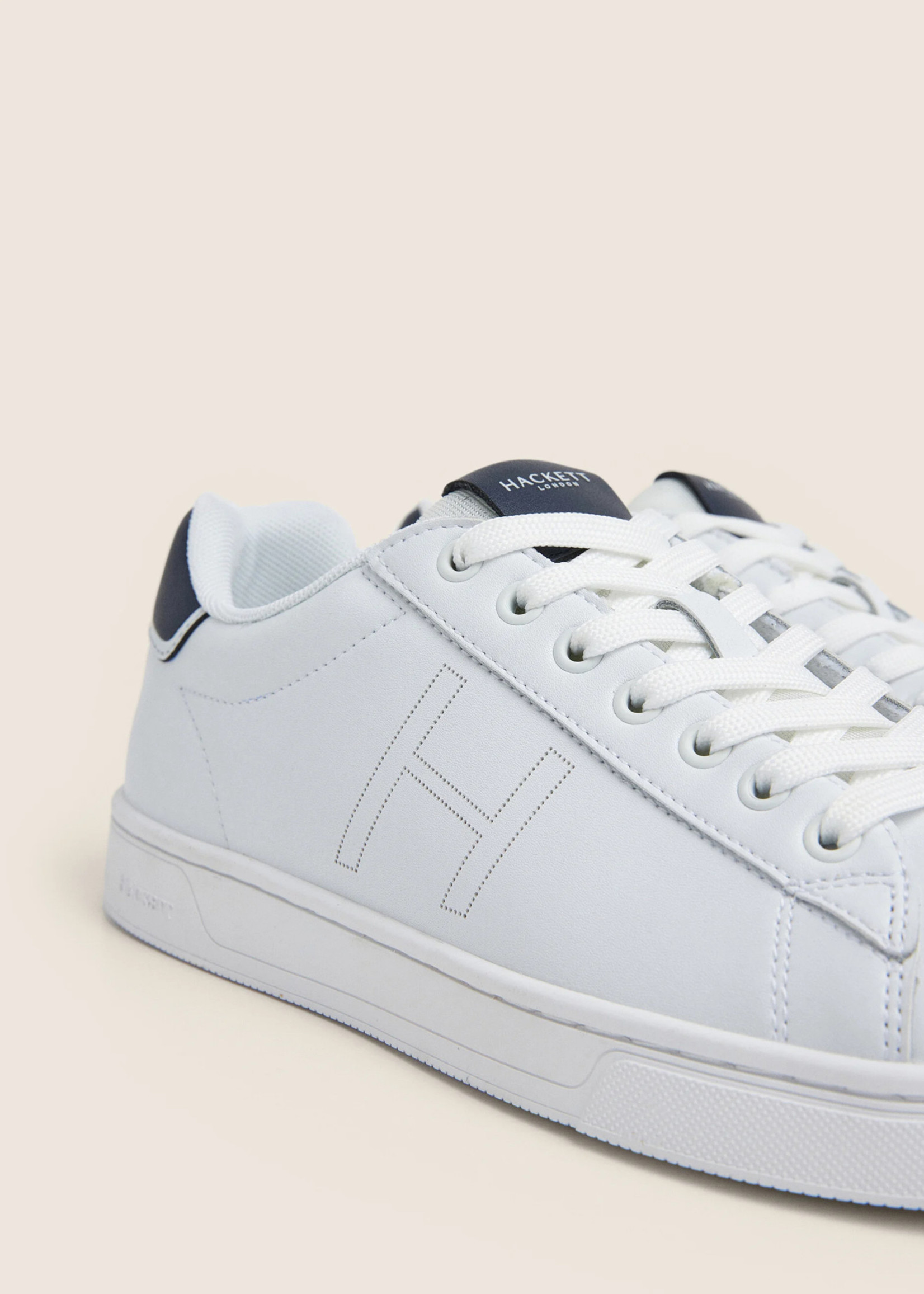 HACKETT Tweekleurige Leren Sneakers - White