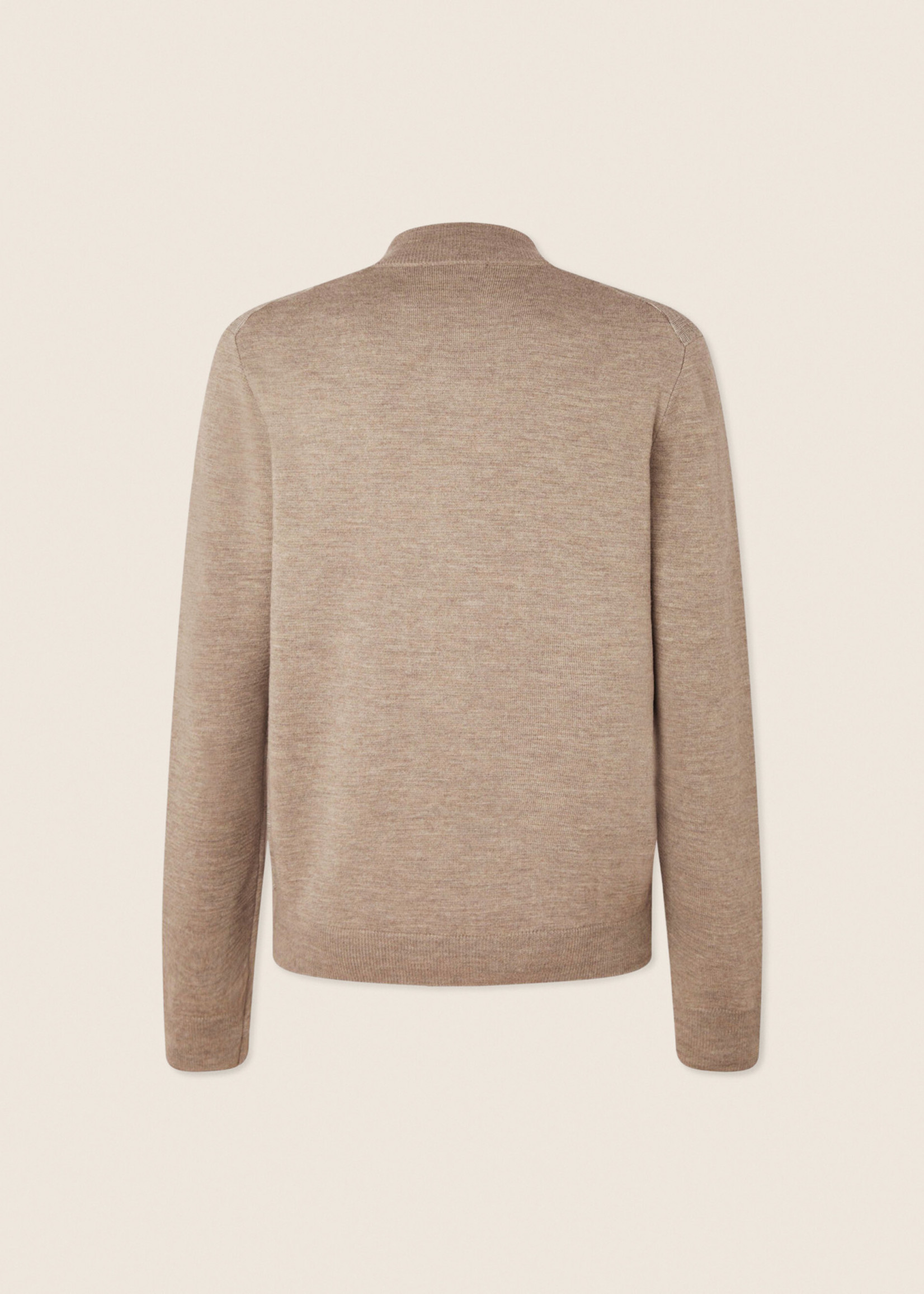 Merino Wool Cardigan - Stone - Hackett - Kevin's Men's Wear