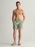 GANT Classic Fit Tropical Leaves Print Swim Shorts