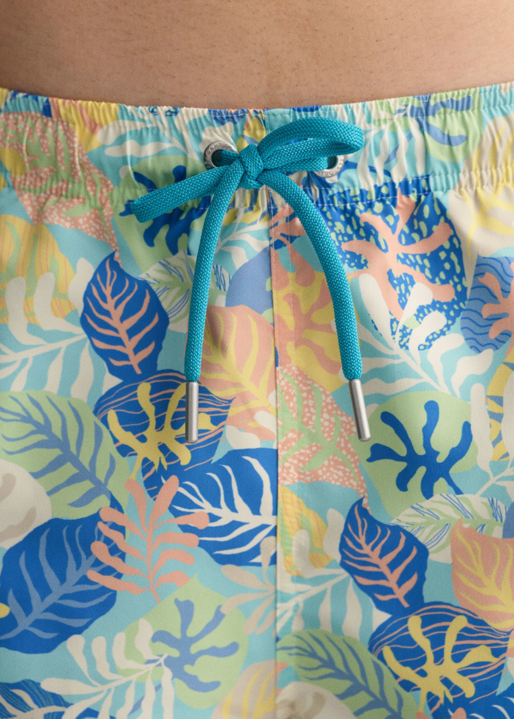 GANT Short de bain classic fit à imprimé tropical - Lagoon