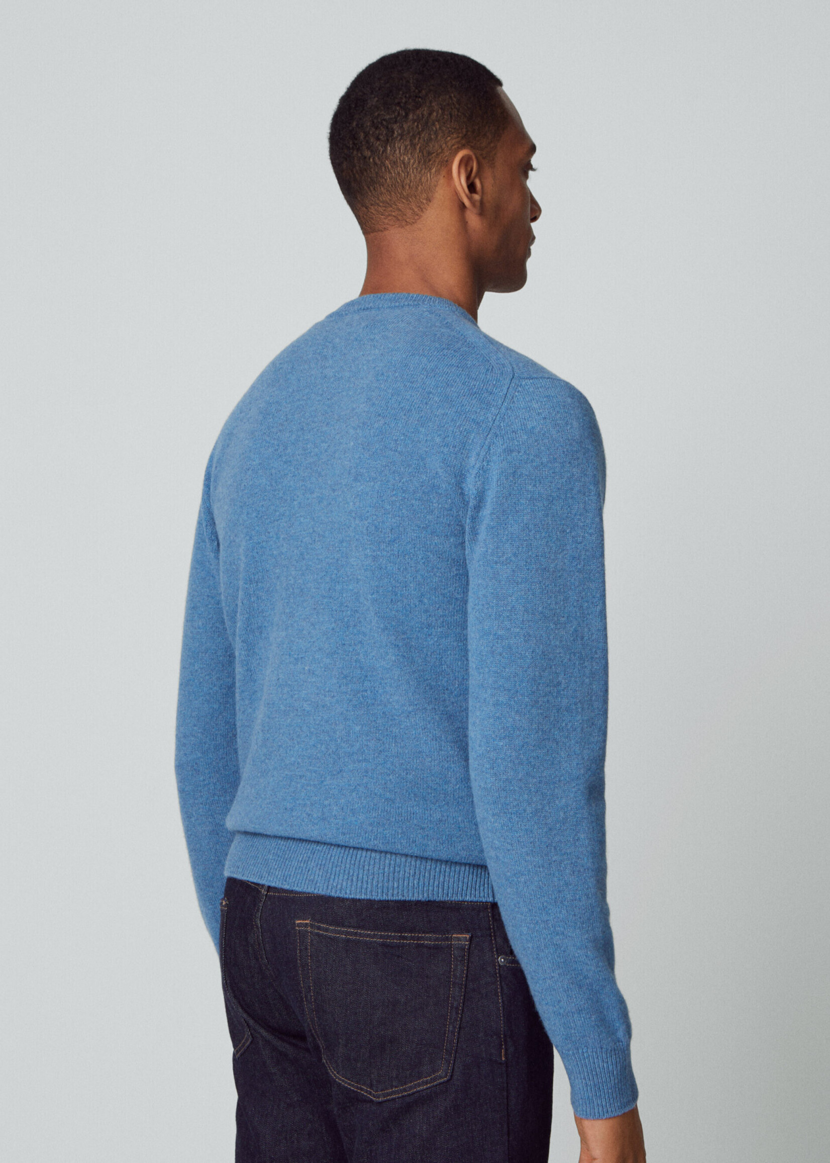 Hackett Merino Wool Silk jumper blue - ESD Store fashion, footwear and  accessories - best brands shoes and designer shoes