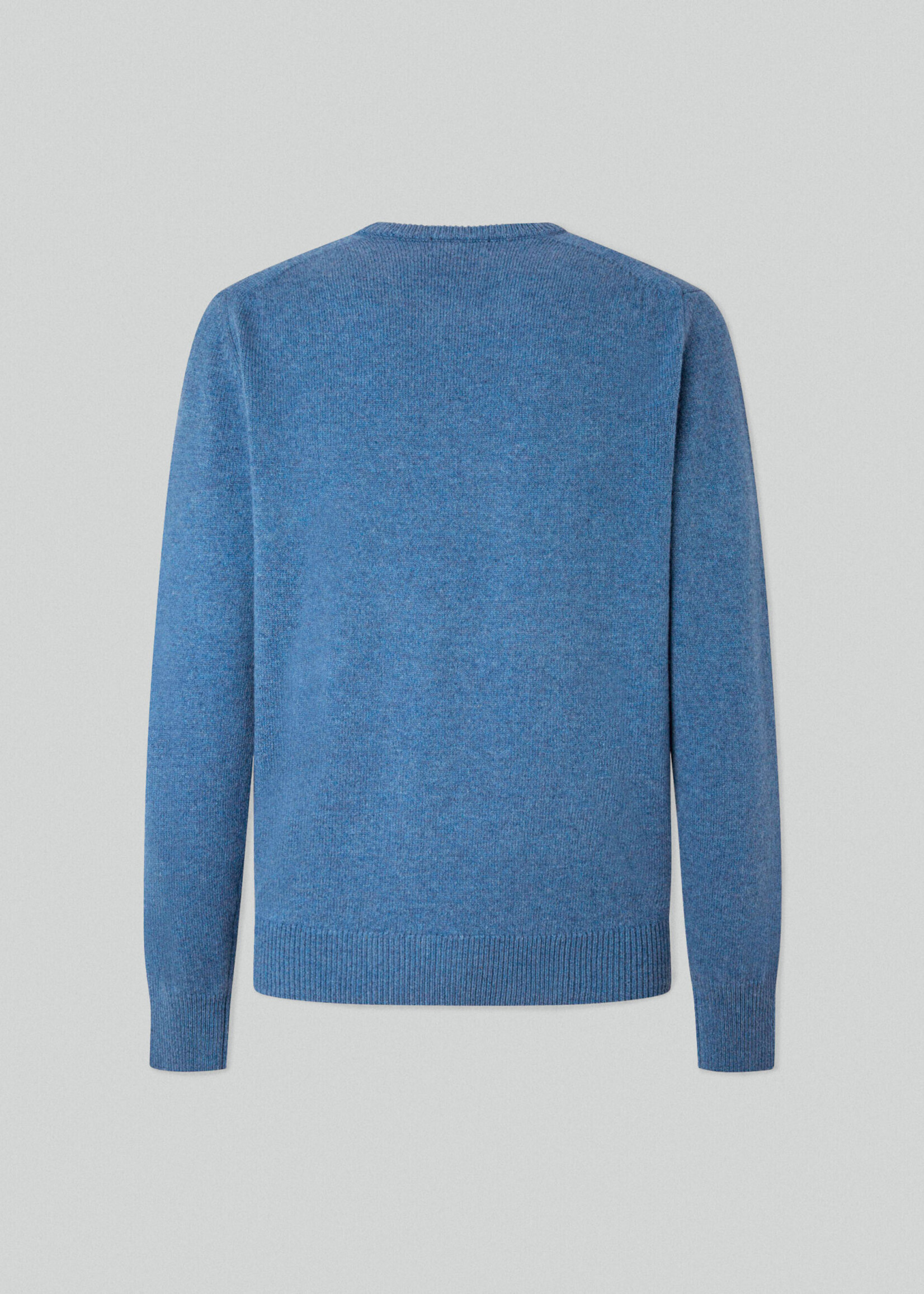 HACKETT Crew Neck Wool Jumper - Steel Blue