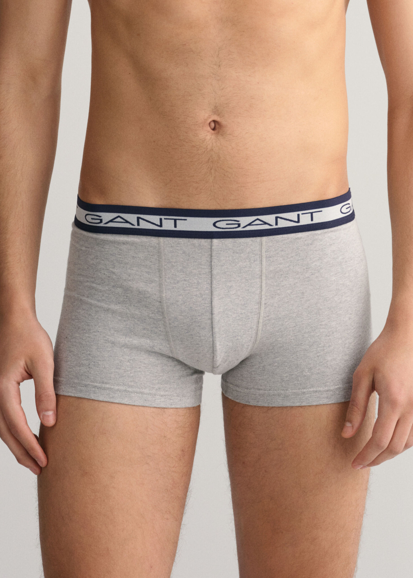 GANT Set van drie basic boxershorts - Light Grey Melange