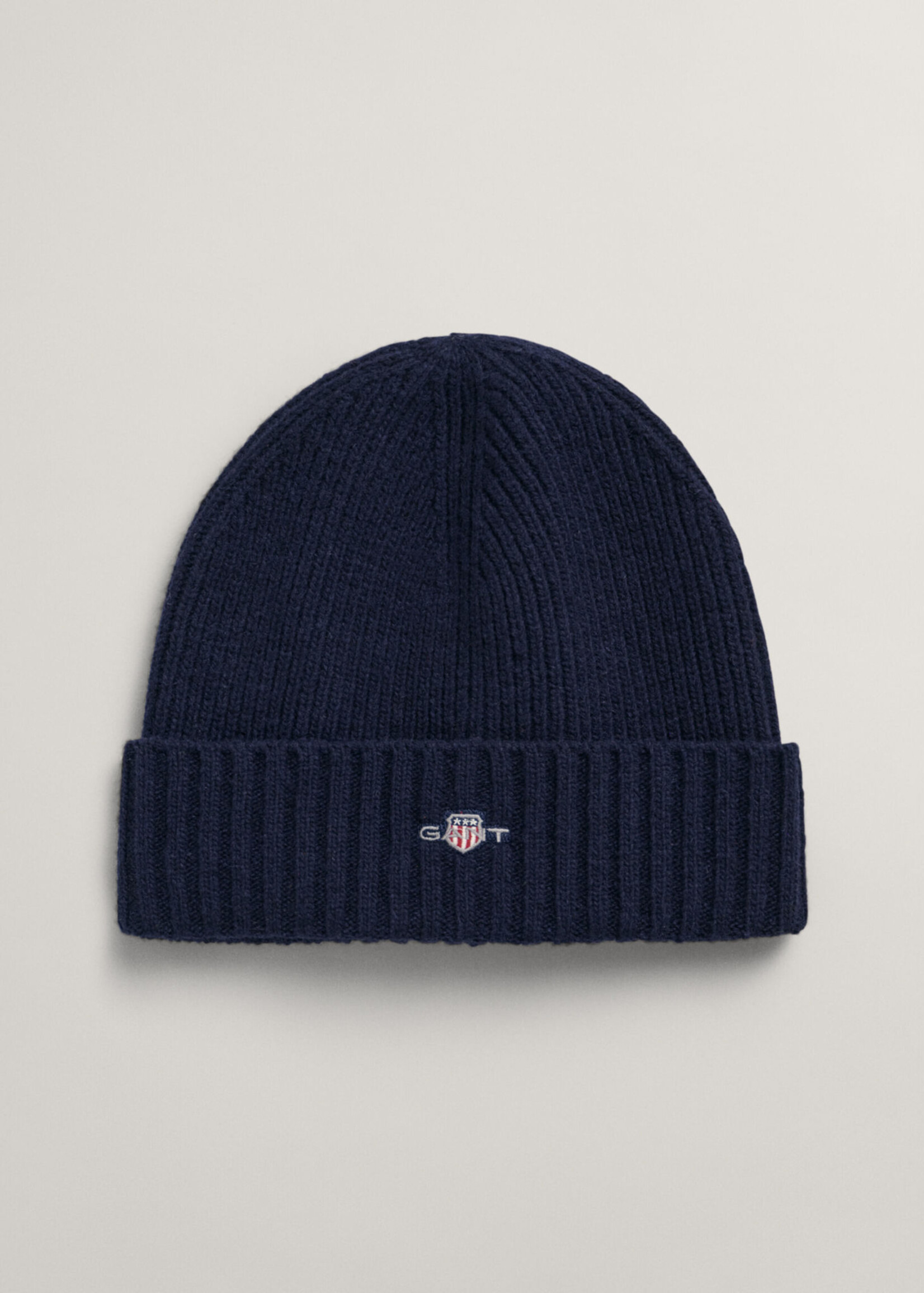 GANT Bonnet en laine Shield - Marine