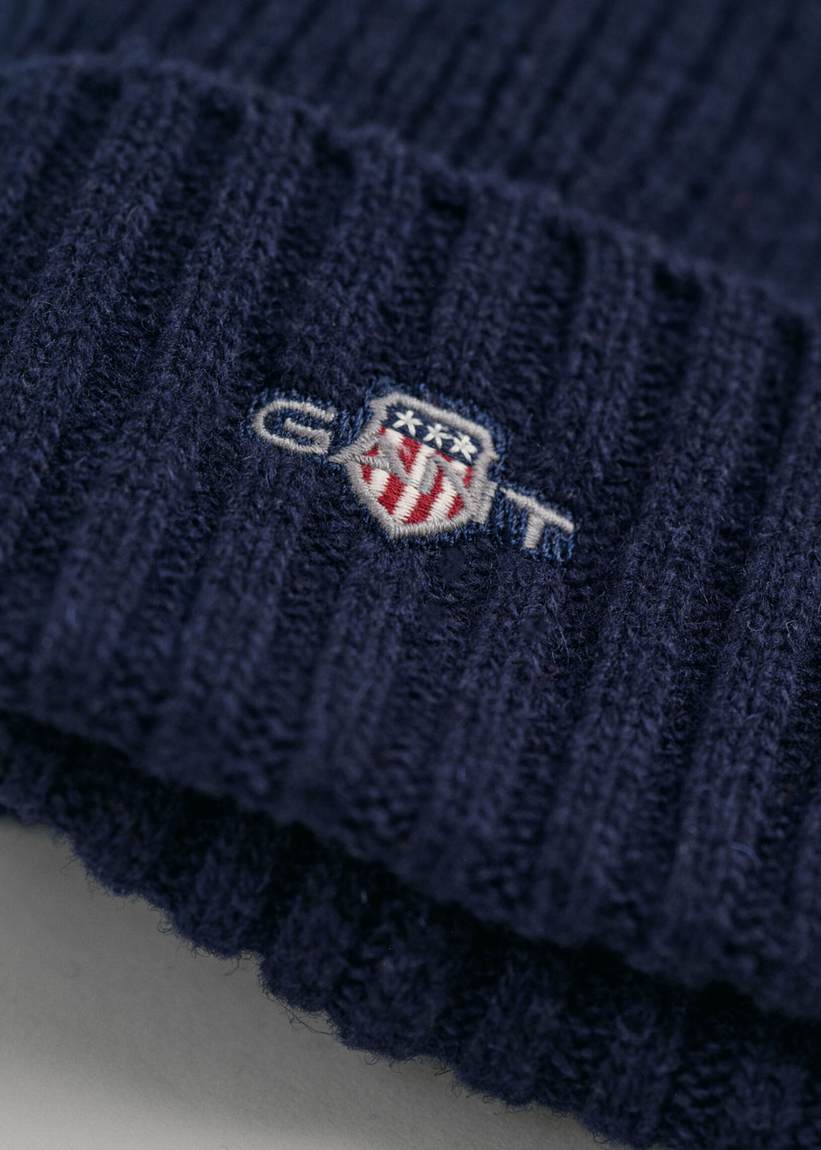 GANT Wollen Shield-beanie - Marine