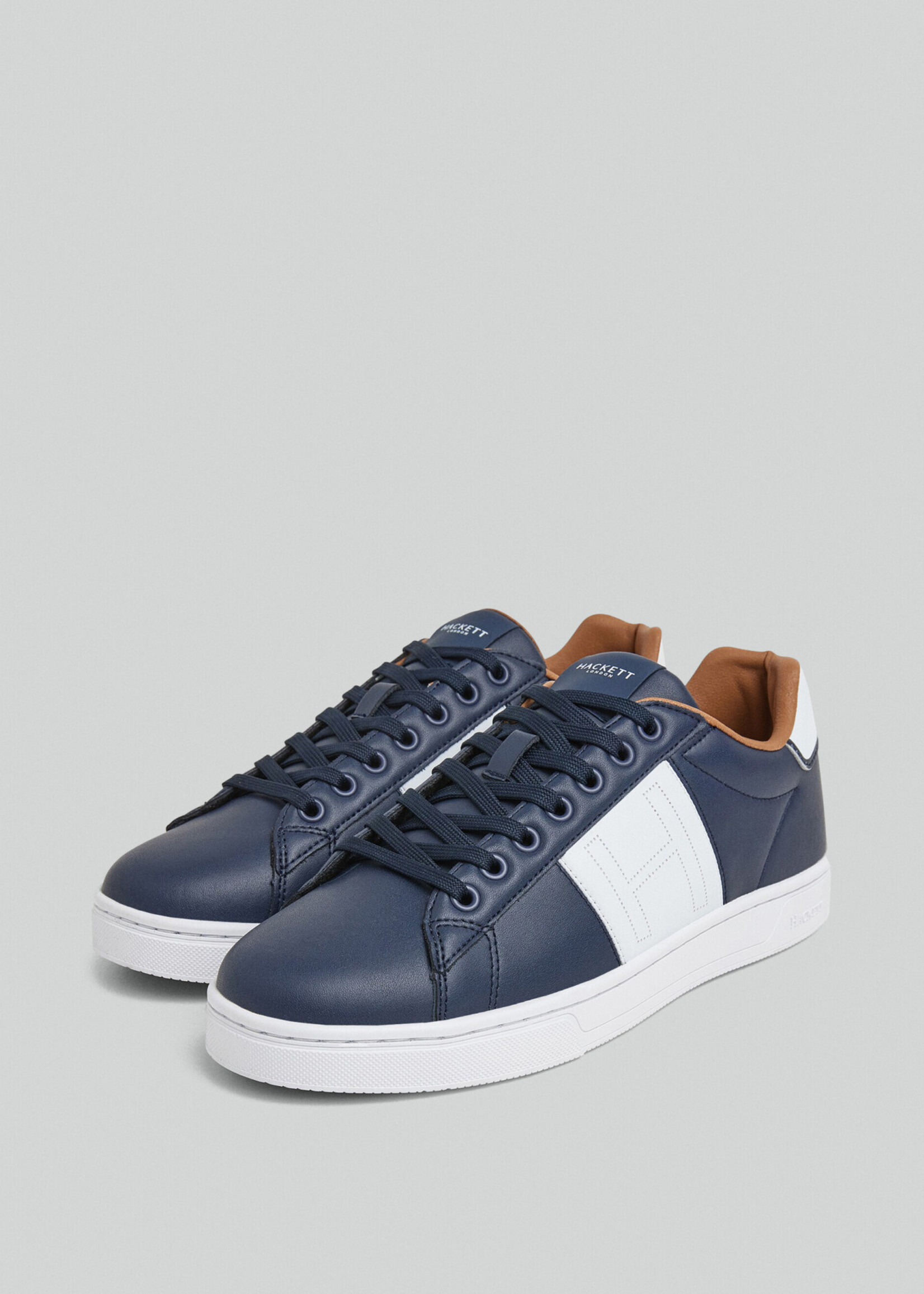HACKETT Microperforated LeatherTrainers - Navy