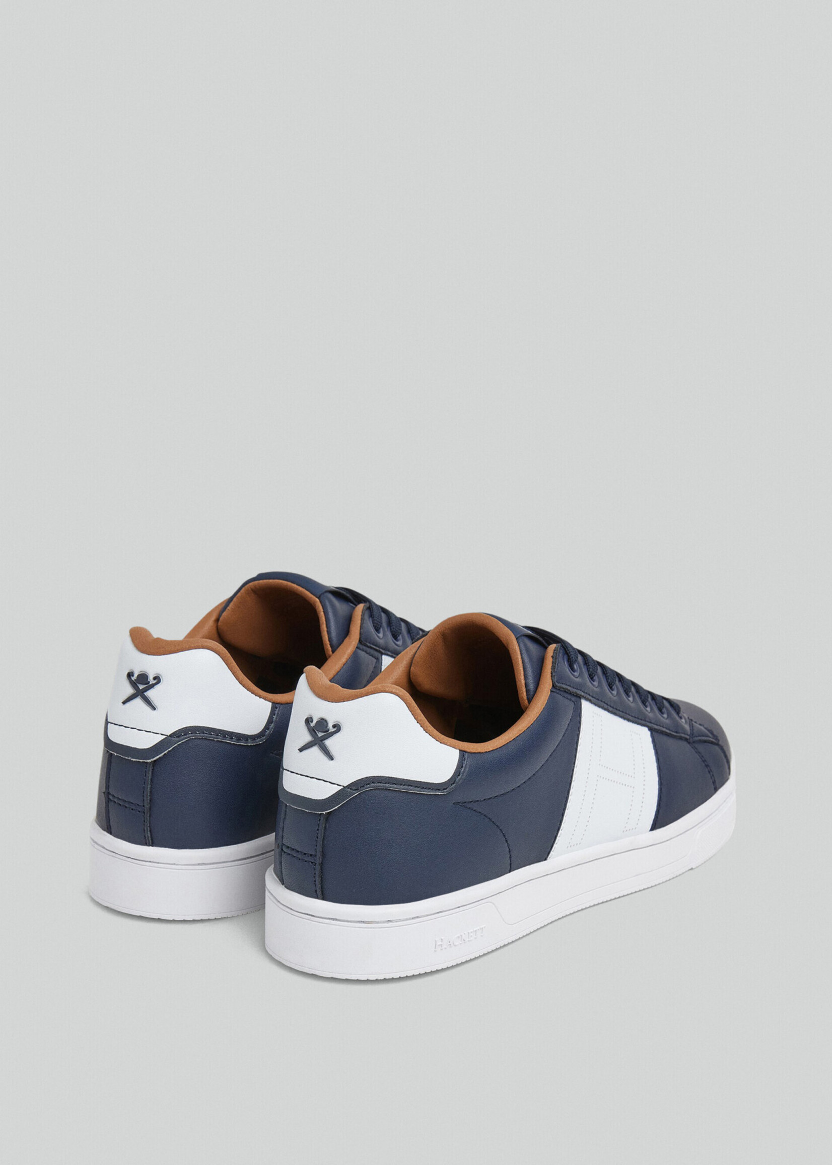 HACKETT Microperforated LeatherTrainers - Navy