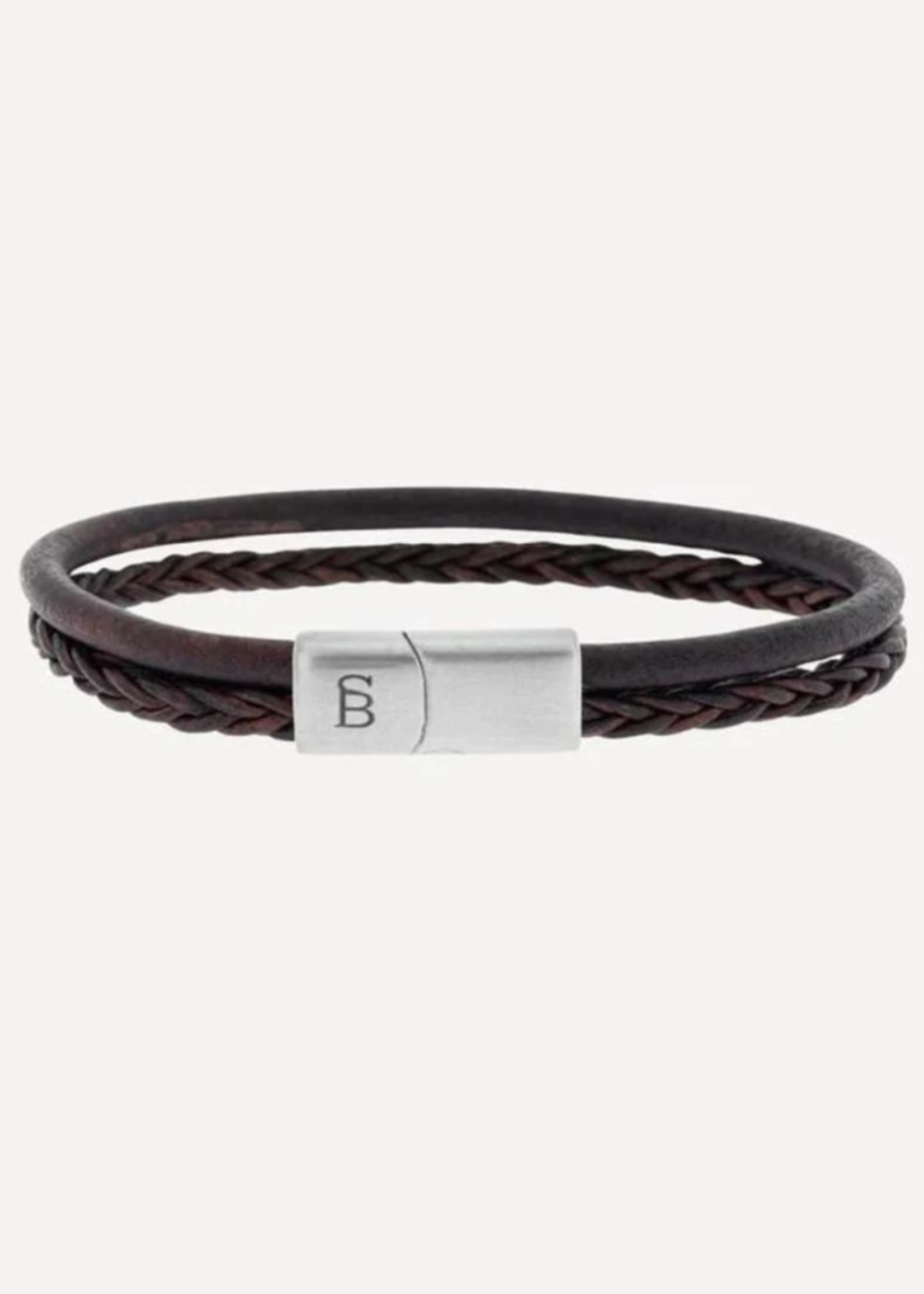STEEL & BARNETT Leather Bracelet DENBY - Brown