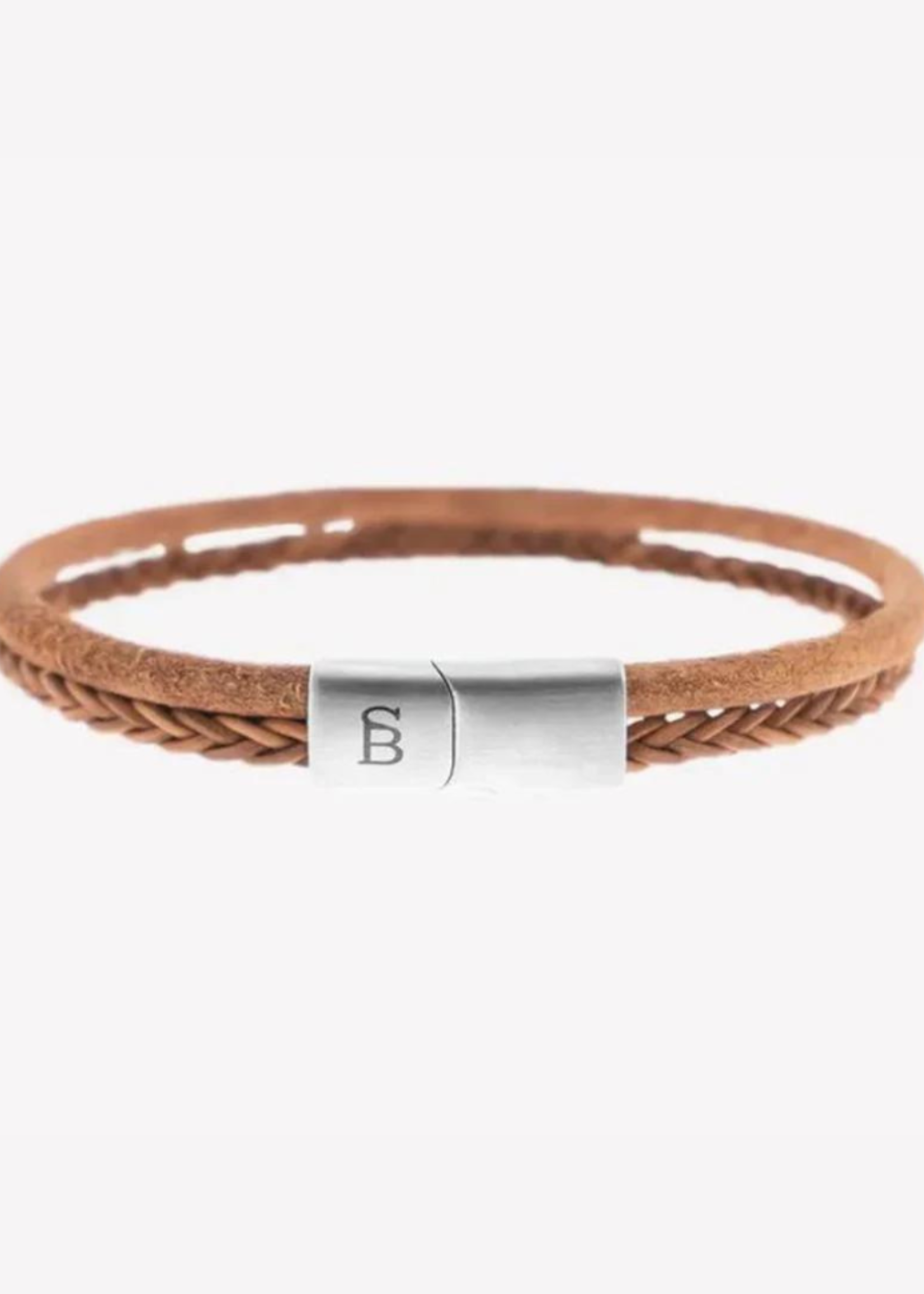 STEEL & BARNETT Leather Bracelet DENBY - Camel