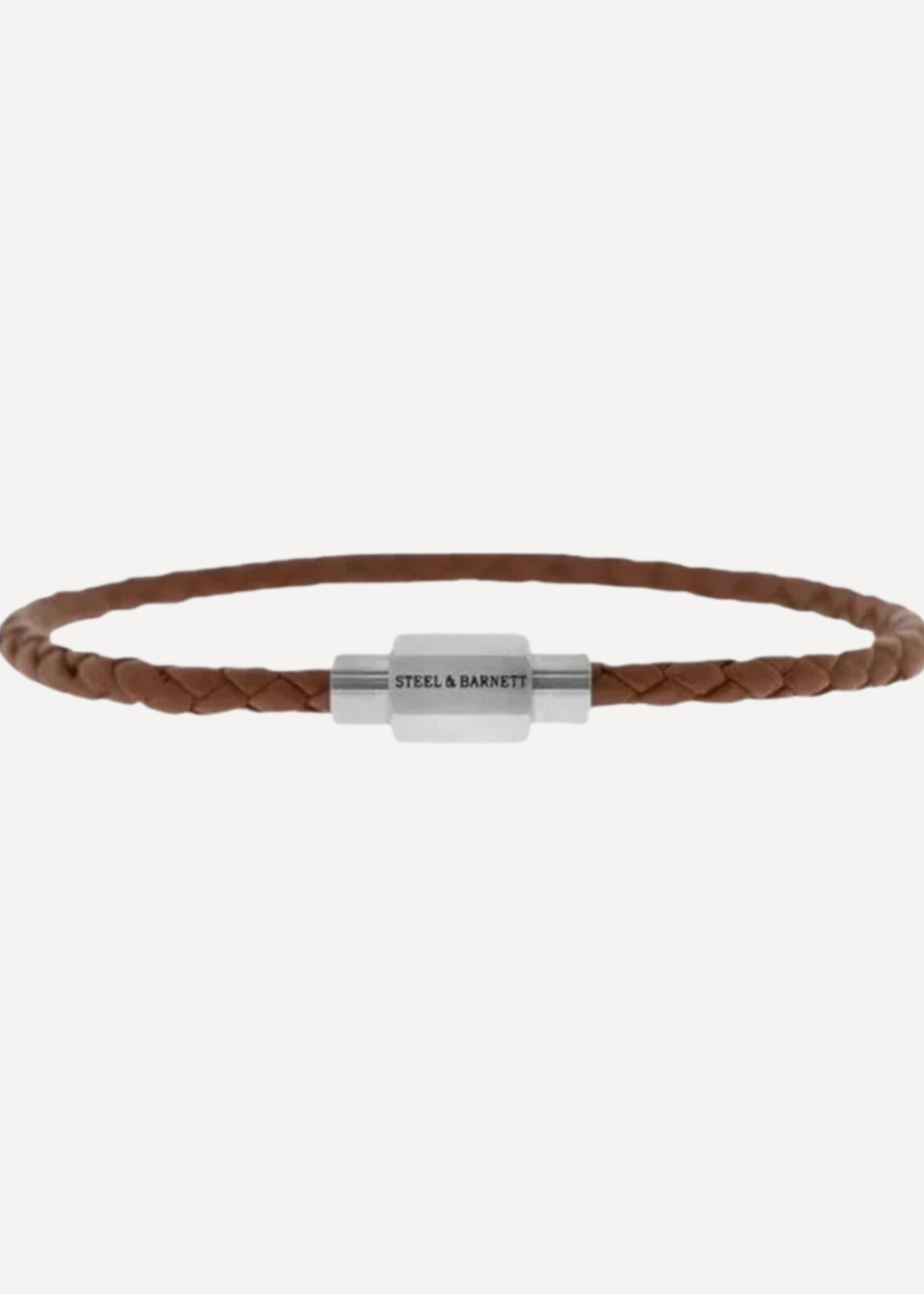 STEEL & BARNETT Leather Bracelet LUKE LANDON - Peanut