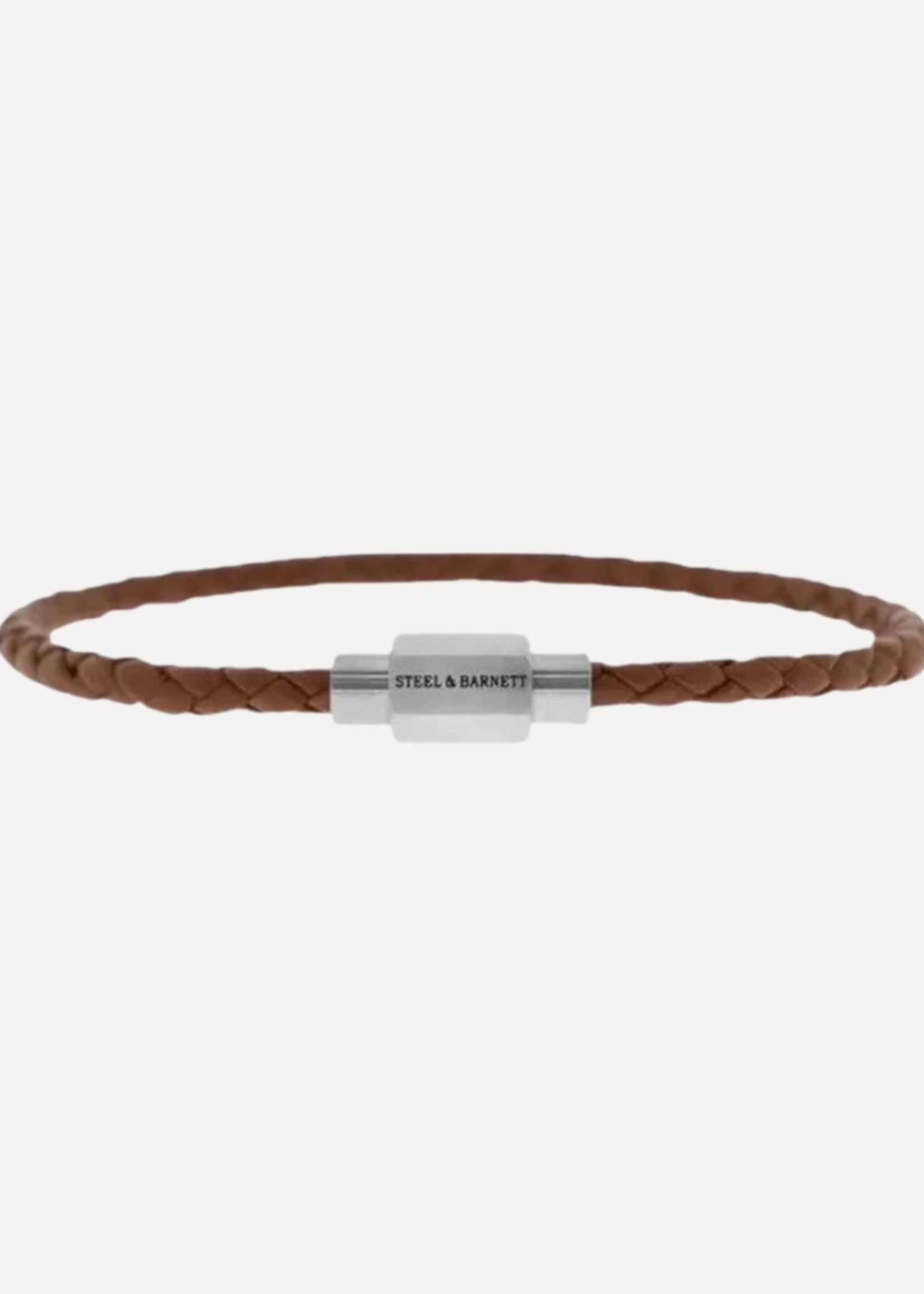 STEEL & BARNETT Leren armband LUKE LANDON - Peanut