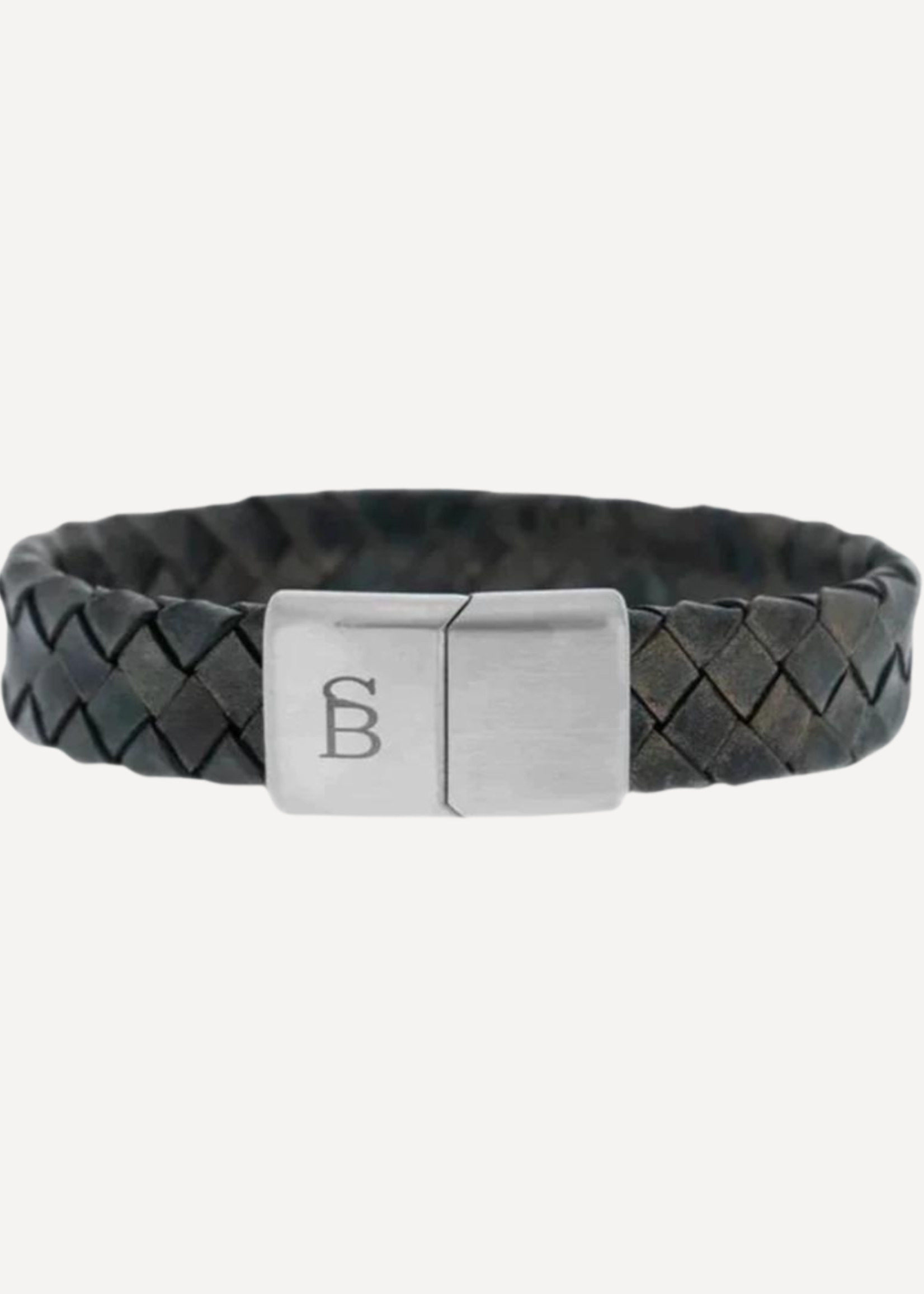 STEEL & BARNETT Leather Bracelet PRESTON - Matt Green