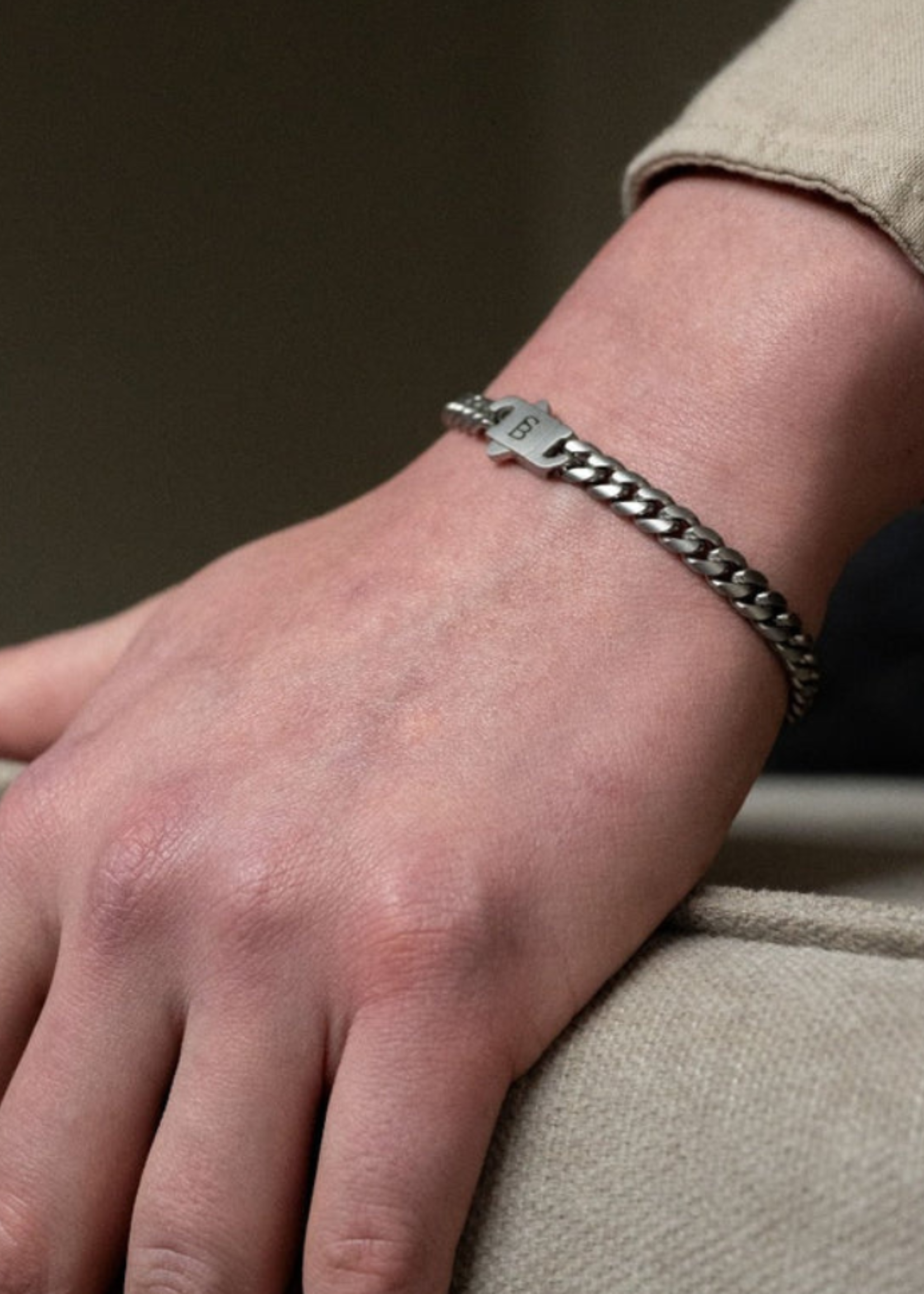 STEEL & BARNETT Steel Bracelet SVELTE STEPHEN - Matt Silver