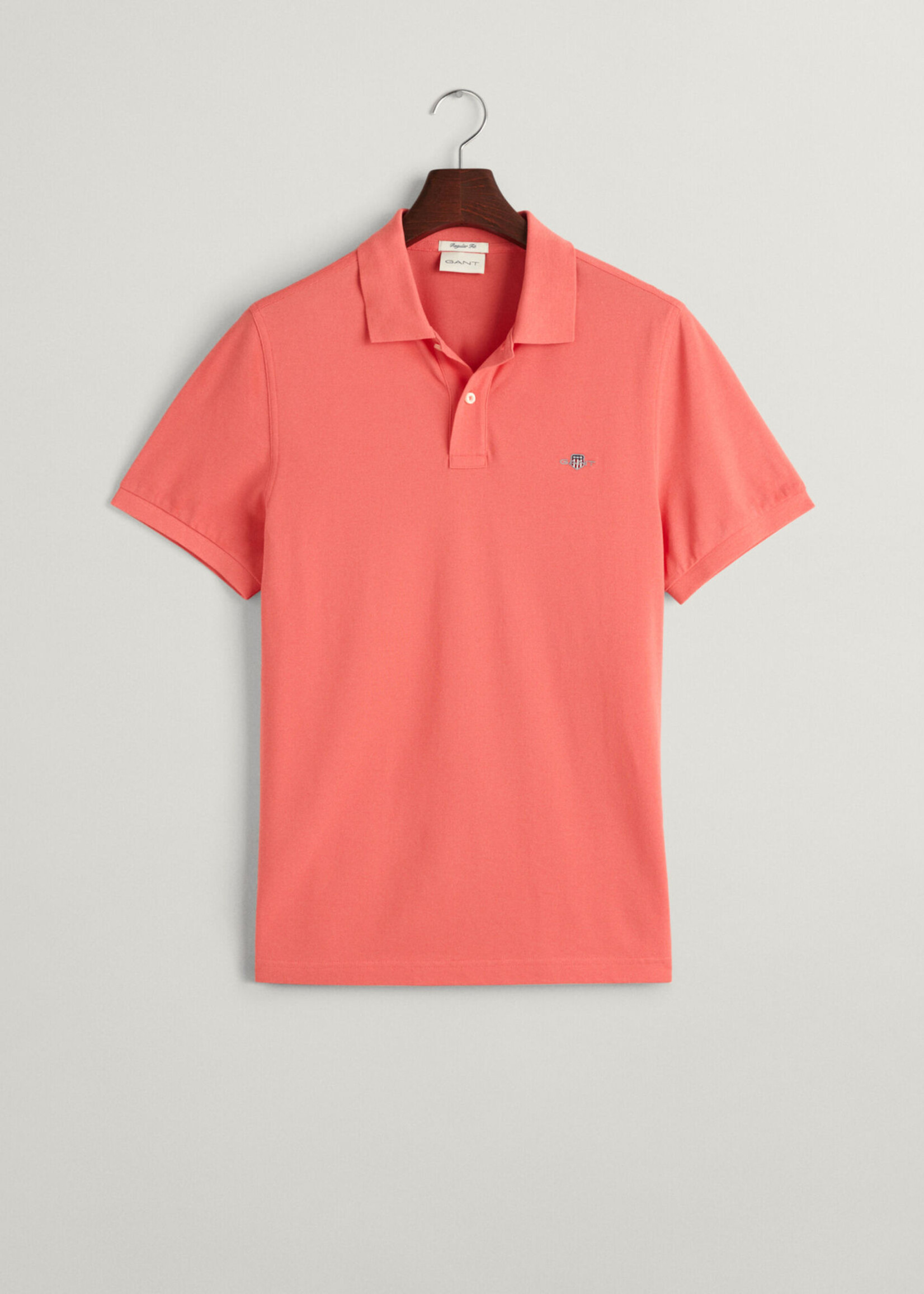 GANT Regular Fit Shield Piqué Polo Shirt - Sunset Pink