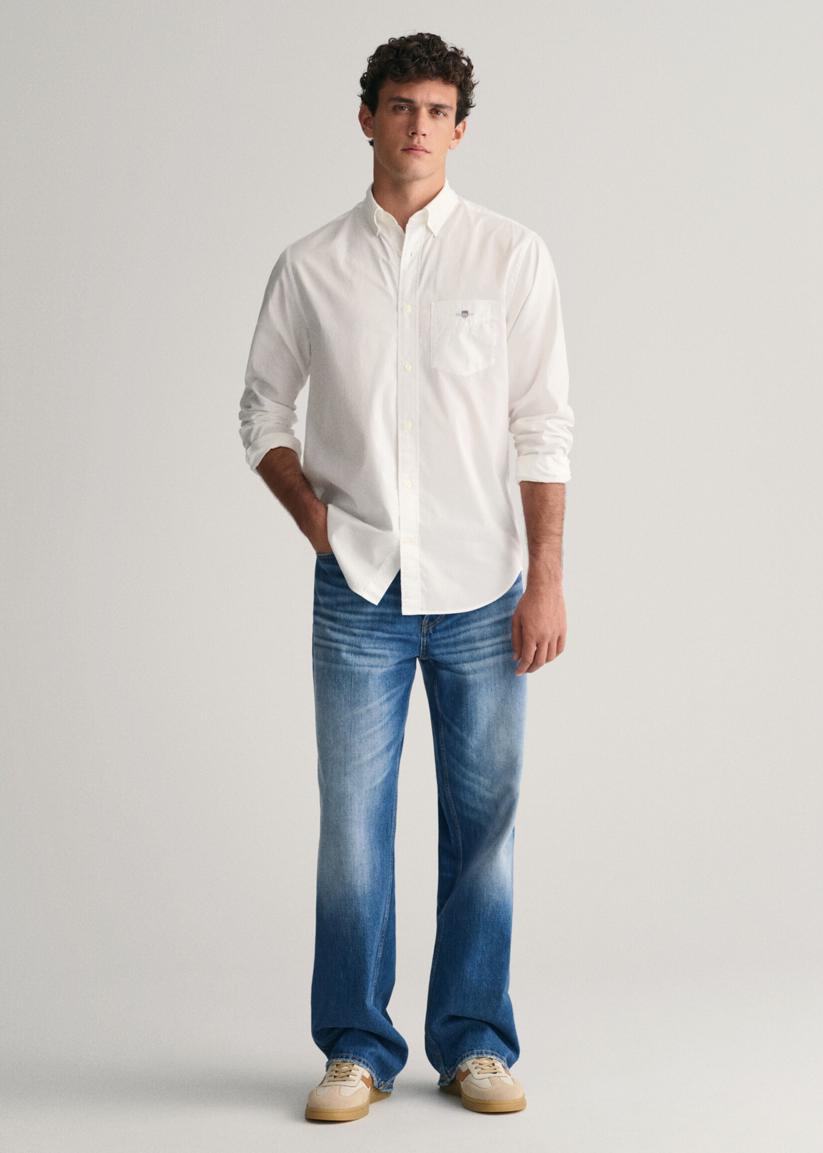 GANT Chemise regular fit en popeline - White