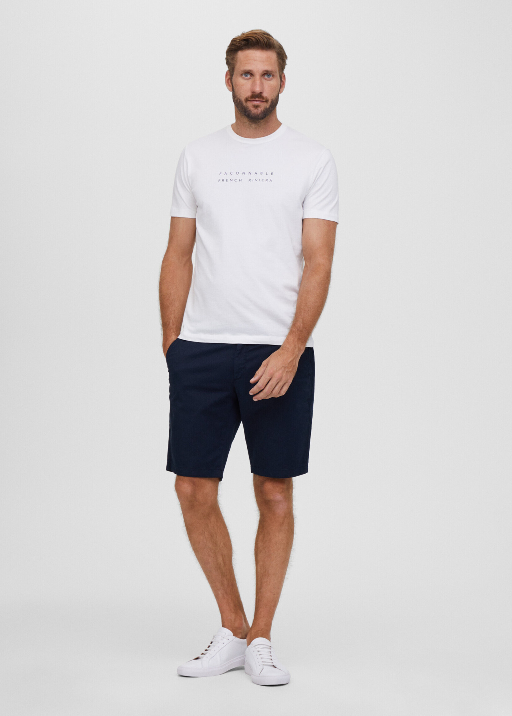 FAÇONNABLE T-shirt classique coupe club - Blanc