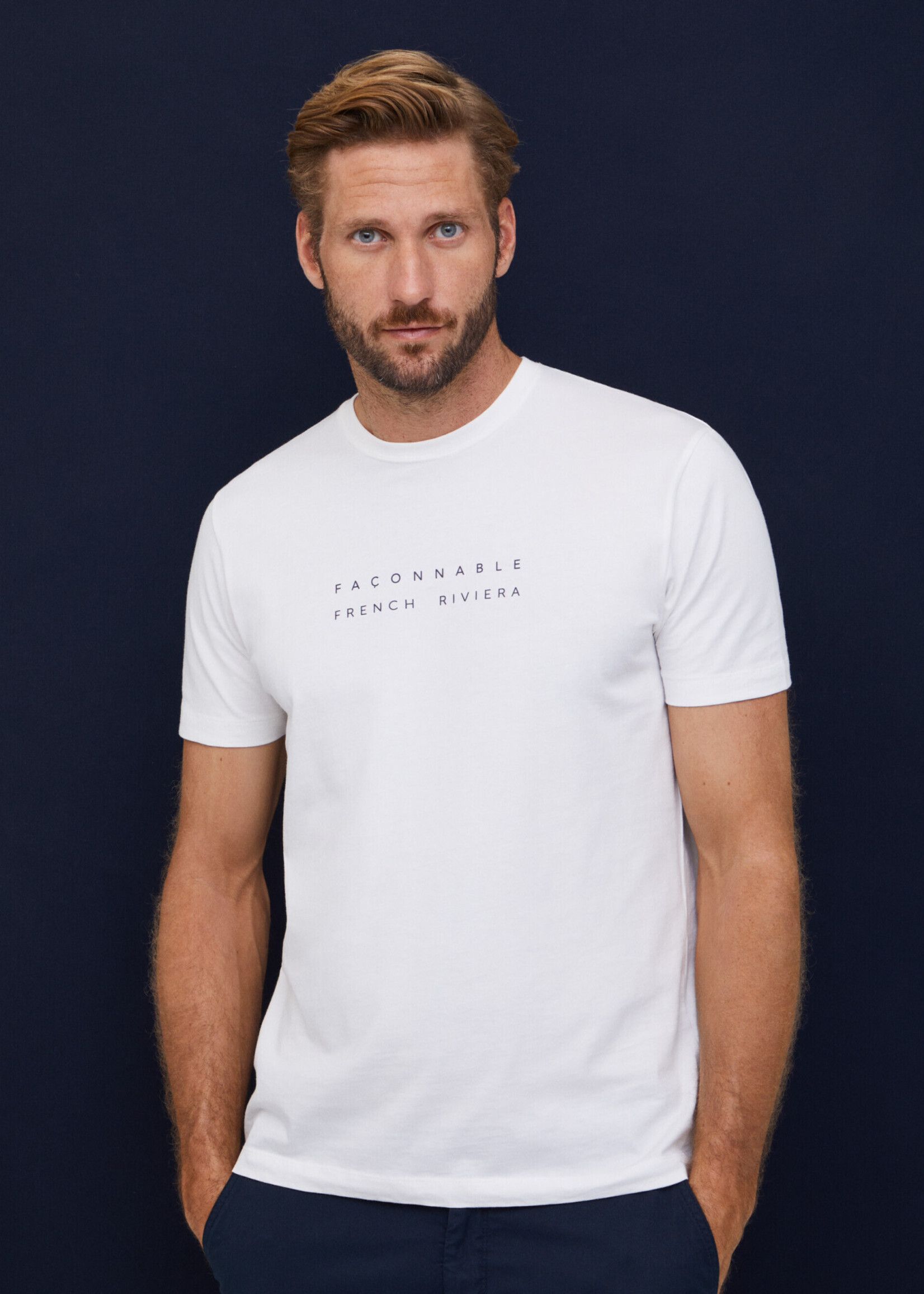 FAÇONNABLE T-shirt classique coupe club - Blanc