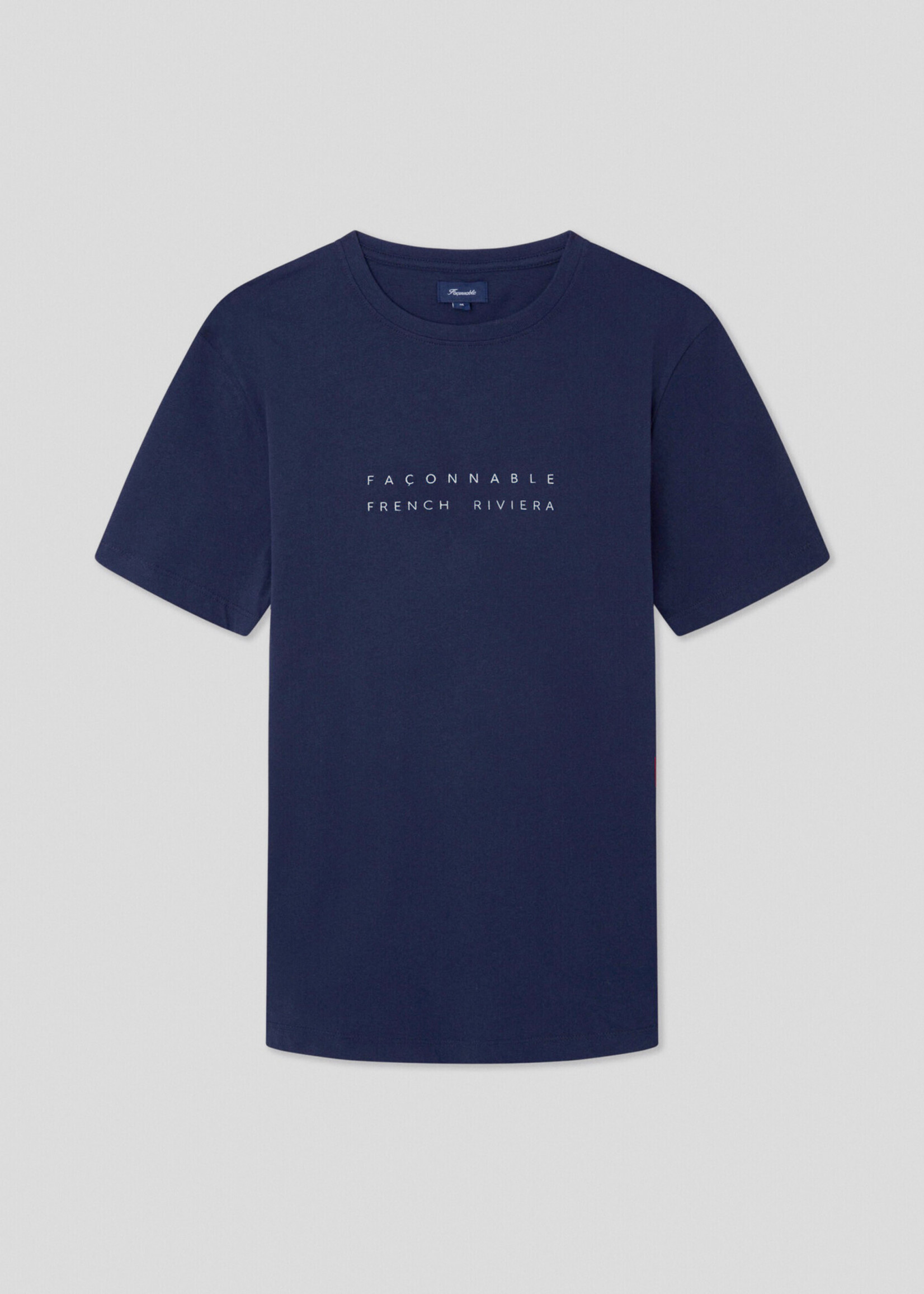 FAÇONNABLE T-shirt classique coupe club - Bleu marine